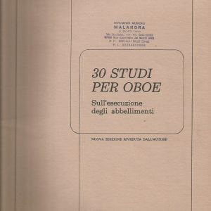 GIUSEPPE PRESTINI -30 STUDI PER OBOE SULL’ESECUZIONE DEGLI ABBELLIMENTI-.
