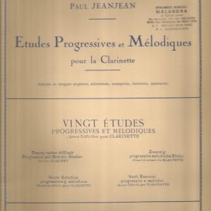 PAUL JEANJEAN -ETUDES PROGRESSIVES ET MELODIQUES POUR LA CLARINETTE-.