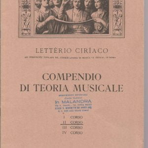 COMPENDIO DI TEORIA MUSICALE (LETTERIO CIRIACO) -II CORSO-