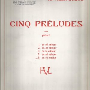 CINQ PRELUDES POUR GUITAR (PRELUDE N°5 EN RE MAJOR)