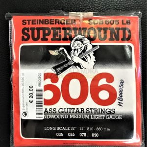 MUTA DI CORDE PER BASSO 4 CORDE ELETTRICO STEINBERGER SYSTEM SUPERWOUND SDB 606 LB 035/090