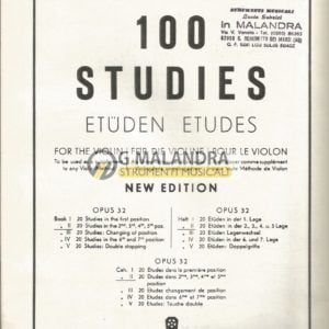 100 STUDIES ETUDEN ETUDES