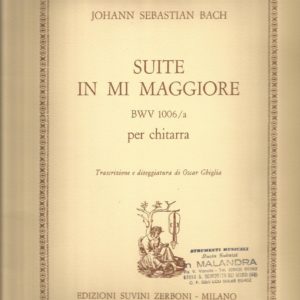 JOHANN SEBASTIAN BACH -SUITE IN MI MAGGIORE BWV 1006/A PER CHITARRA-
