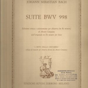 JOHANN SEBASTIAN BACH -SUITE BWV 998-