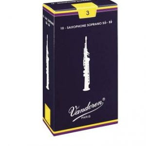 VANDOREN SR203 – 10 ANCE PER SAX SOPRANO IN SI B 3 TRADITIONAL -SPEDIZIONE GRATUITA-