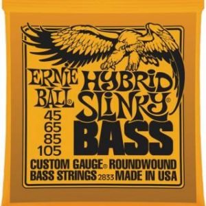 MUTA PER BASSO ELETTRICO 4 CORDE ERNIE BALL 2833 HYBRID SLINKY BASS 45-105 -SPEDIZIONE GRATUITA –