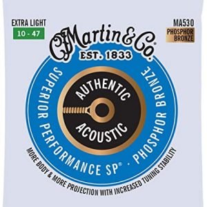 MARTIN 010-047 MA530 MUTA CHITARRA ACUSTICA EXTRA LIGHT PHOSPHOR BRONZE