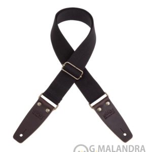 MAGRABO’ Stripe SC Entry Nero 5 cm terminali Marrone Scuro fibbia Ottone Antico 230.011m