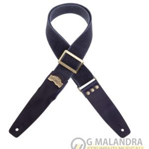 MAGRABO’ Stripe SC Cotton Washed Blu 5 cm terminali Twinkle Blu, fibbia Recta Ottone 241.129M