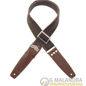 MAGRABO’ Stripe SC Cotton Washed Marrone 5 cm terminali Twinkle Marrone, fibbia Recta Argento 241.126M