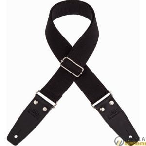 Tracolla per chitarra e basso MAGRABO’ mod. STRIPE SC ENTRY NERO 5 CM TERMINALI NERO FIBBIA ARGENTO 230.010M