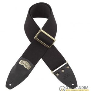 TRACOLLA MAGRABO’ mod. Stripe SC Cotton Nero 8 cm terminali Core Nero, fibbia Recta Ottone