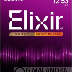 ELIXIR 012-053 Nanoweb Light Acoustic Bronze 80/20 KIT 3 MUTE
