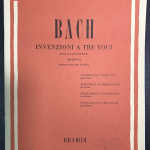 BACH INVENZIONI A TRE VOCI PER PIANOFORTE