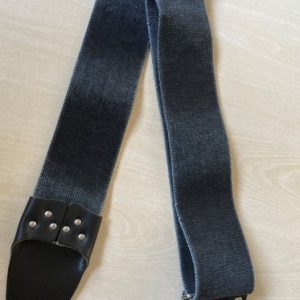 TRACOLLA MAGRABO’ Stripe SC Cotton Washed nero 8 cm terminali core nero, fibbia Recta argento 244.010M