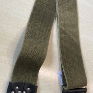 TRACOLLA MAGRABO’ Stripe SC Cotton Washed verde oliva 8 cm terminali core nero, fibbia Recta argento 244.040M