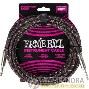Ernie Ball – 6431 Braided Cables Purple Python 5,5 m
