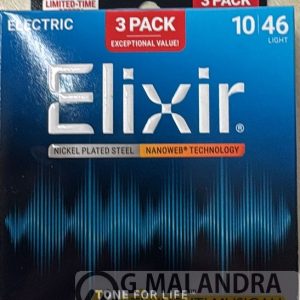 ELIXIR 010-046 NANOWEB NICKEL  KIT 3 MUTE
