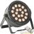IBIZA Par led proiettore extra piatto, 18x1W RGB, telecomando, DMX