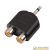 Adattatore 2 RCA Femmina – Jack Maschio 3.5mm MONO SOUNDSATION SADA043-1
