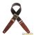 TRACOLLA MAGRABO’ mod. Stripe SC Cotton Washed Nero 5 cm terminali Twinkle Marrone, fibbia Recta Ottone